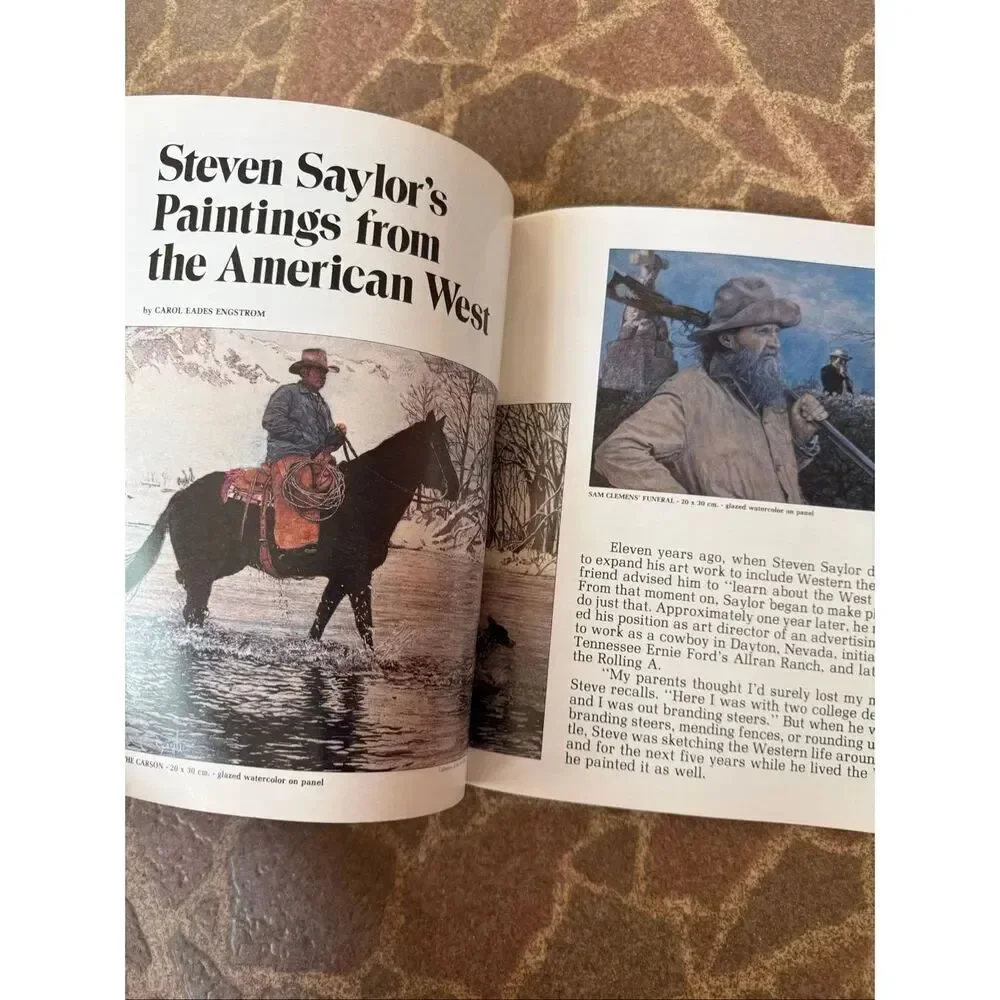 Vintage 1983 Art West Magazine Journal Western Cowboy